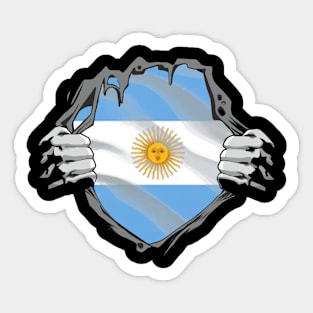 Proud Argentina Flag, Argentina gift heritage, Argentinian girl Boy Friend Sticker